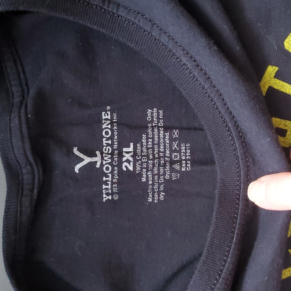 YELLOWSTONE Dutton RANCH Montana 1886 Black T SHIRT SHORT SLEEVE SZ 2X NWOT - Picture 3 of 4